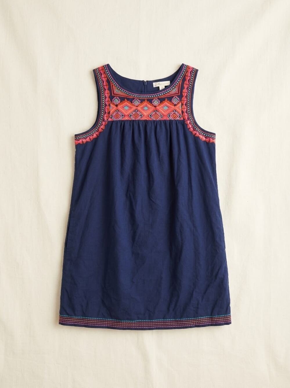 C&C California Embroidered Casual Boho Cotton Dress Medium